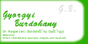 gyorgyi burdohany business card